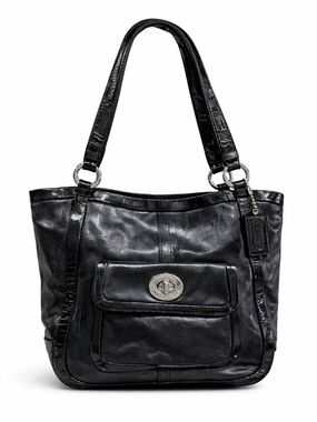 Coach Black Leather Shoulder Bag